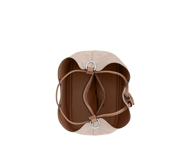 Coach Coach Rowan Bucket Bag In Signature Canvas Sand Taupe - view 4