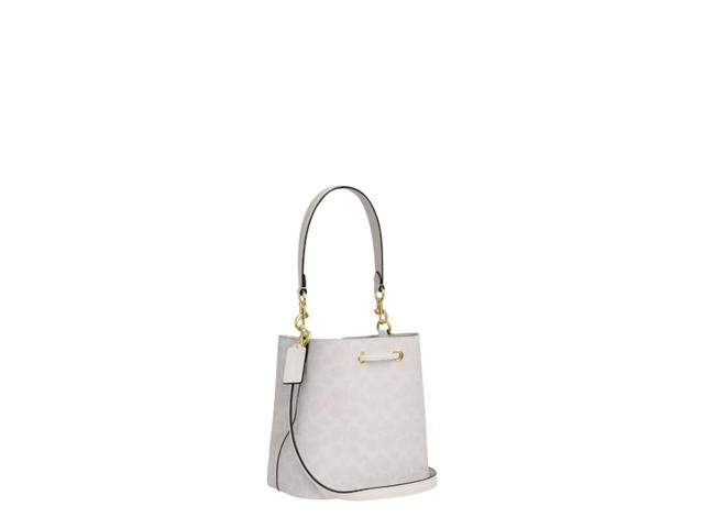 Coach Coach Rowan Bucket Bag In Signature Canvas Chalk White - view 4