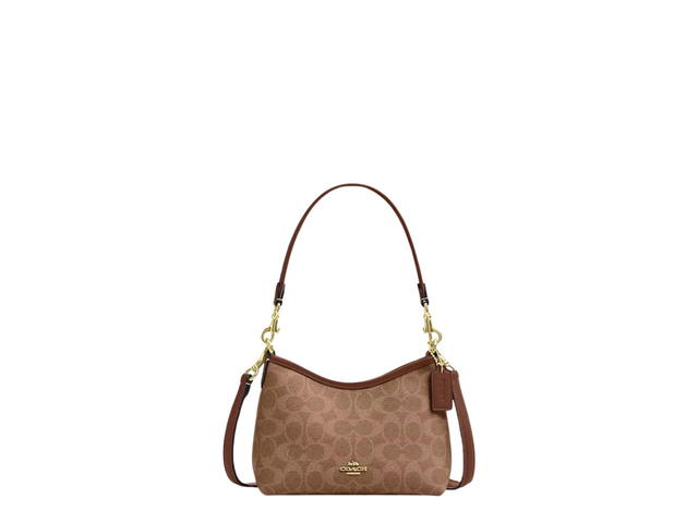 Coach Coach Laurel Small Shoulder Bag Signature Canvas - view 3