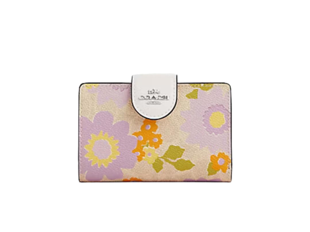 Coach Coach Medium Corner Zip Wallet Sand Multi
