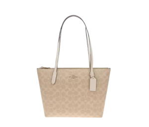 Buy Coach Fiona Zip Tote Bag Sand Chalk White at Sasom – Authentic and Ready to Ship