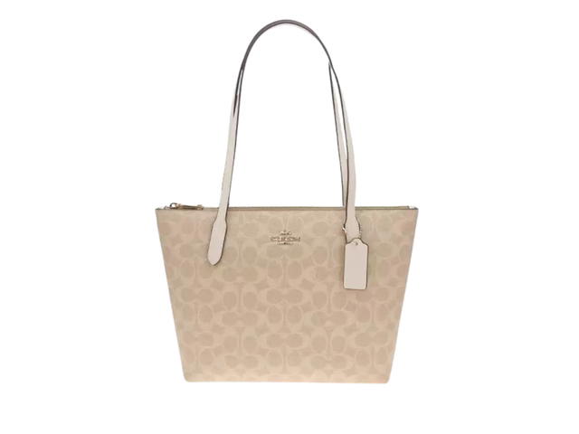 Coach Coach Fiona Zip Tote Bag Sand Chalk White - view 1