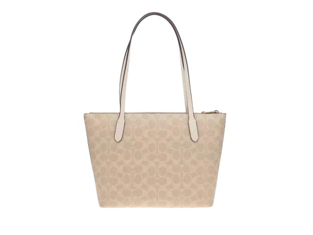 Coach Coach Fiona Zip Tote Bag Sand Chalk White - view 2