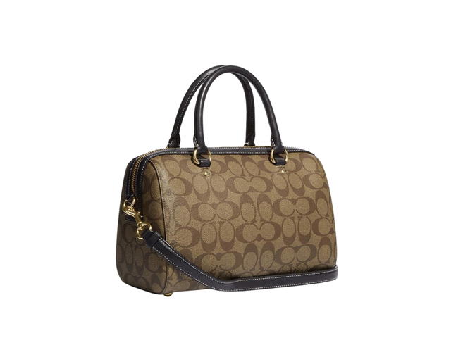 Coach Coach x Disney Rowan Satchel In Signature Canvas With Patches Khaki Multicolor - view 2