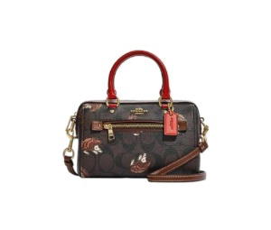 Buy Coach Rowan Artificial Leather Boston Bag Handbag Shoulder Bag Crossbody Bag Small Size Women's Brown & Black at Sasom – Authentic and Ready to Ship