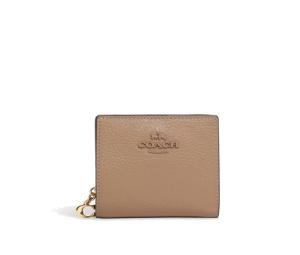 Buy Coach Snap Wallet Pebble Leather Taupe at Sasom – Authentic and Ready to Ship