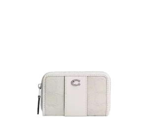 Buy Coach Essential Small Zip Around Card Case In Signature Jacquard Cloud Chalk at Sasom – Authentic and Ready to Ship