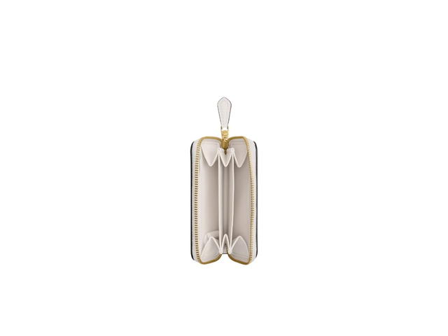 Coach Coach Essential Small Zip Around Card Case With Sticker Print Brass Chalk - view 3