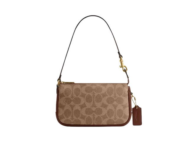 Coach Coach Plaza Printed Shoulder Bag Brown - view 1
