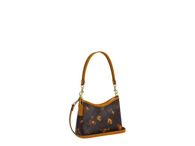 Coach Coach Laurel Small Shoulder Bag Floral Walnut Yellow - view 2