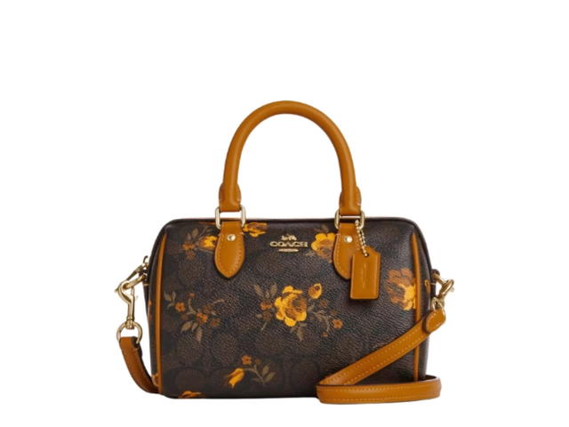 Coach Coach Mini Rowan Crossbody Bag Walnut Yellow - view 1