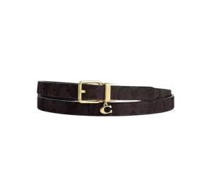 Buy Coach Roller Buckle Cut-To-Size Reversible Belt Walnut Black at Sasom – Authentic and Ready to Ship