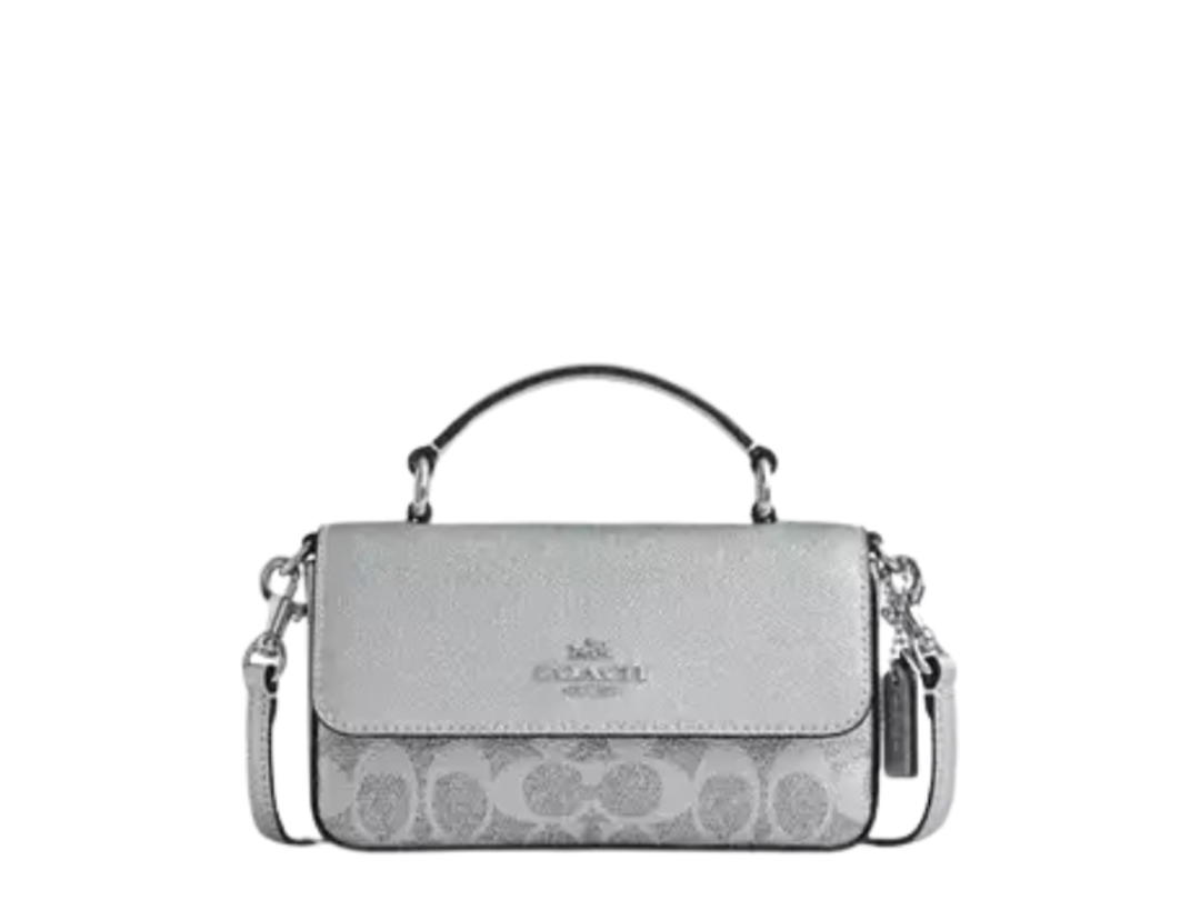 Coach Coach Mini Josie Top Handle Bag In Signature Canvas Gray
