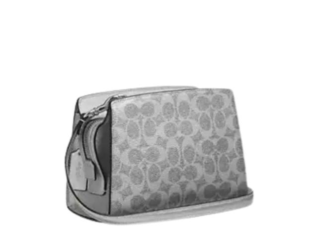 Coach Coach Gia Crossbody Bag In Signature Canvas Gray Silver - view 2
