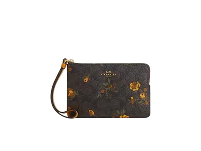 Coach Coach Corner Zip Wristlet Walnut - view 1