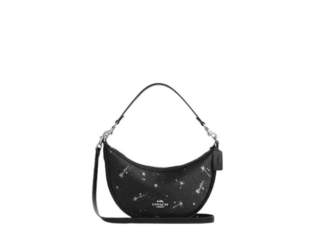 Coach Coach Aria Shoulder Bag With Star Print Black - view 1