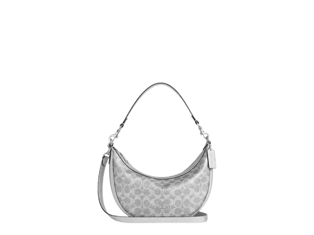 Coach Coach Aria Shoulder Bag In Signature Canvas Gray