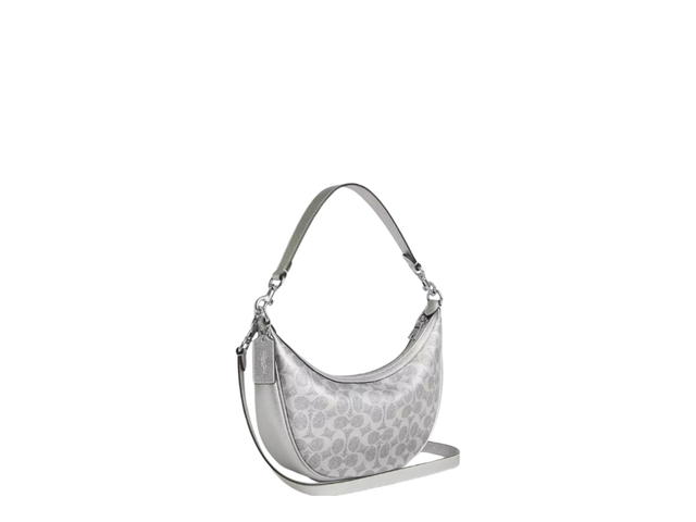 Coach Coach Aria Shoulder Bag In Signature Canvas Gray - view 2