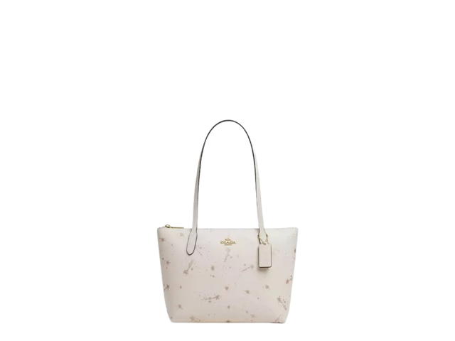 Coach Coach Fiona Zip Tote Bag With Star Print Chalk - view 1