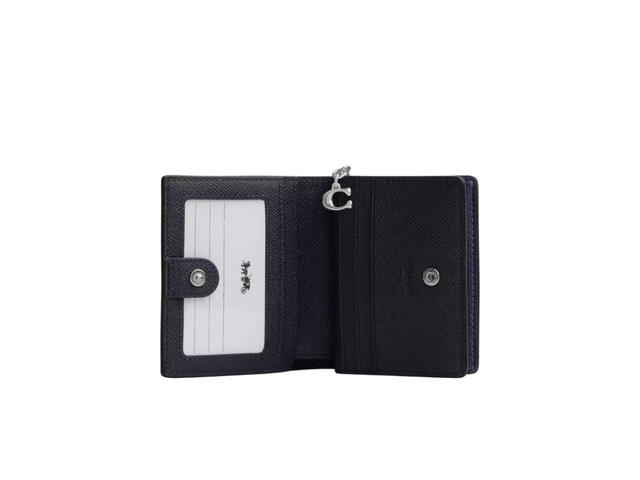 Coach Coach Snap Wallet In Signature Canvas Blue Navy - view 2