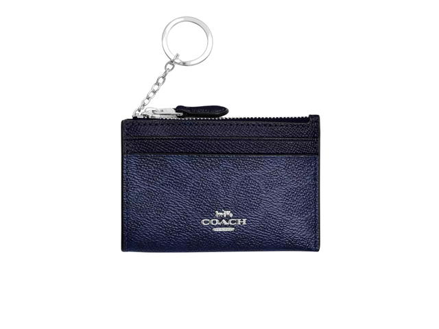 Coach Coach Mini Skinny Id Case In Signature Canvas Blue Navy - view 1