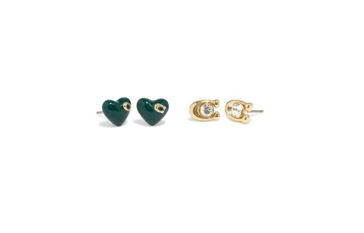 Coach Coach Stud Earrings Women's Green