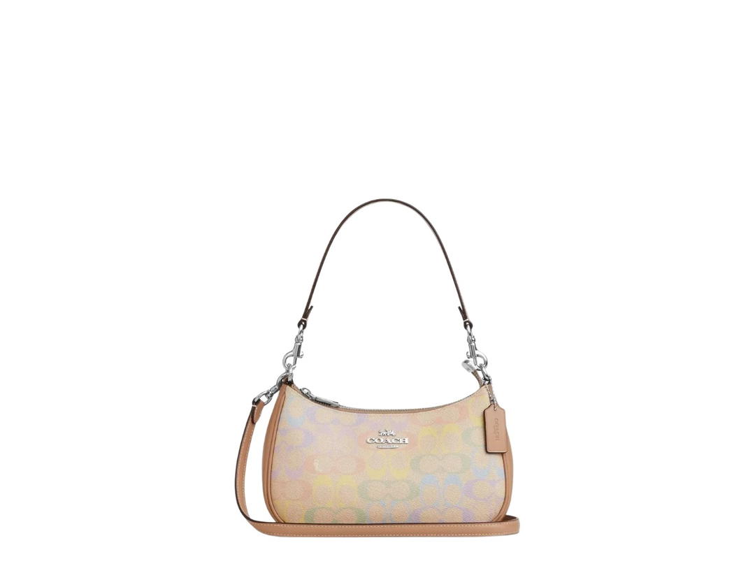 Coach Coach Teri Shoulder Bag In Rainbow Signature Canvas
