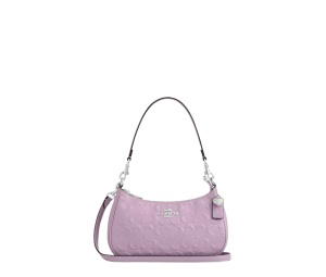 Buy Coach Teri Shoulder Bag In Signature Leather With Heart Charm Light Violet at Sasom – Authentic and Ready to Ship