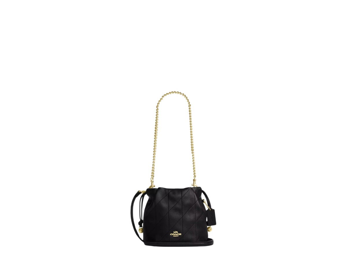 Coach Coach Faye Mini Drawstring Bag With Quilting Black