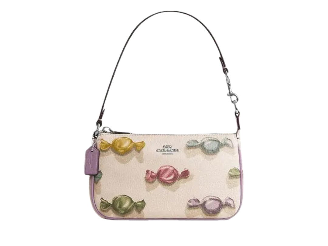 Coach Coach Nolita 19 With Candy Print Pebble Leather Chalk Jasmine