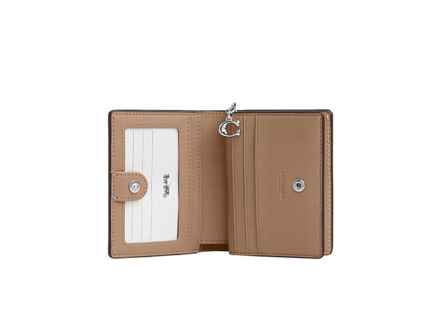 Coach Coach Snap Wallet In Signature Canvas Rainbow Sand - view 2