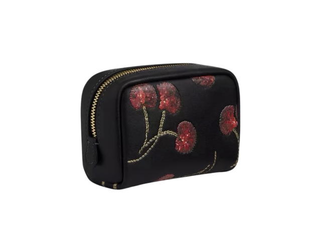 Coach Coach Pouch Wristlet With Cherry Print Black - view 2