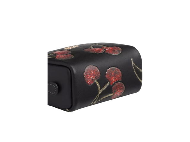 Coach Coach Pouch Wristlet With Cherry Print Black - view 3