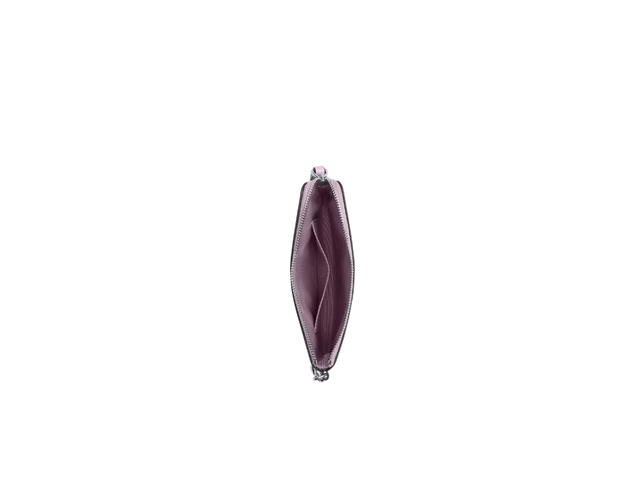Coach Coach Corner Zip Wristlet In Signature Leather With Heart Charm Light Violet - view 2