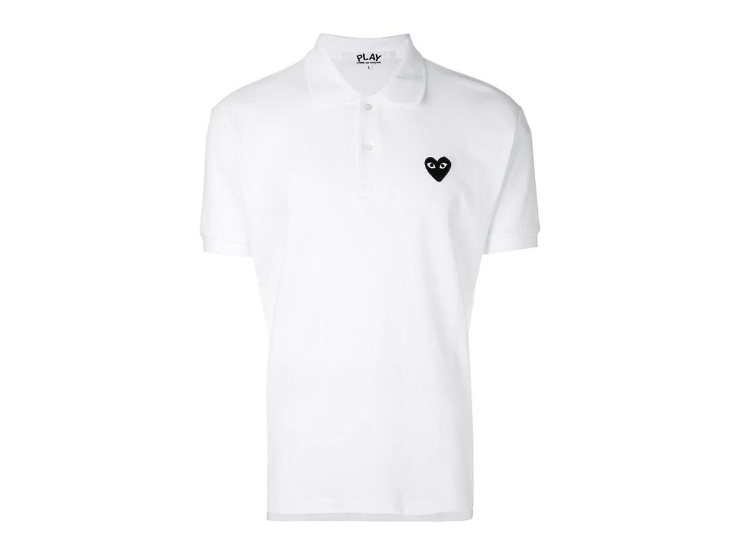 Comme des Garcons Comme Des Garcons Play Logo Polo Shirt White