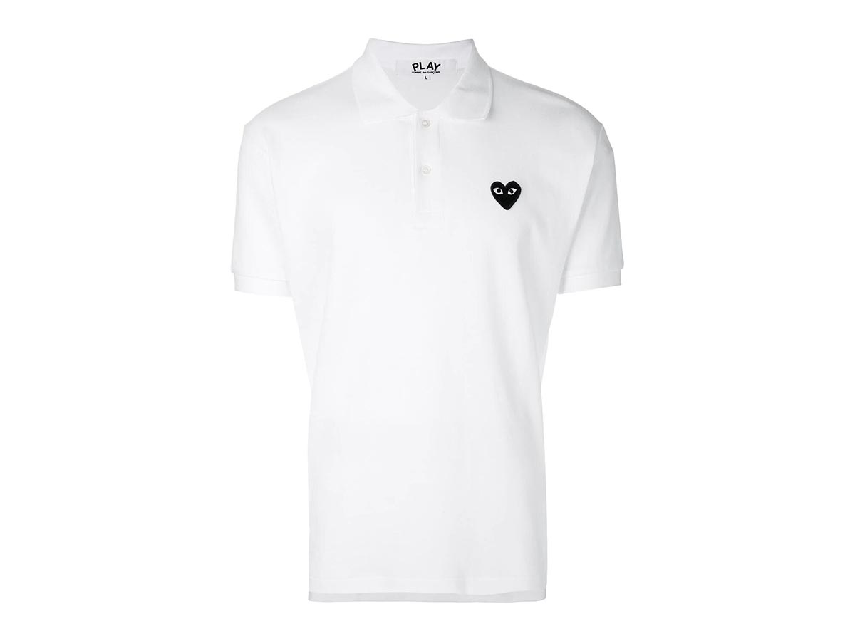 Comme des Garcons Comme Des Garcons Play Logo Polo Shirt White