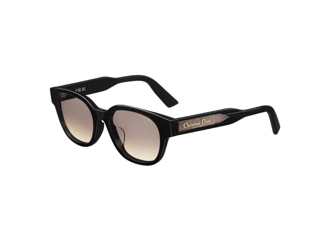 Dior Dior Christian Dior Label R1F Black Acetate Frame With Gray Sand Beige Lenses