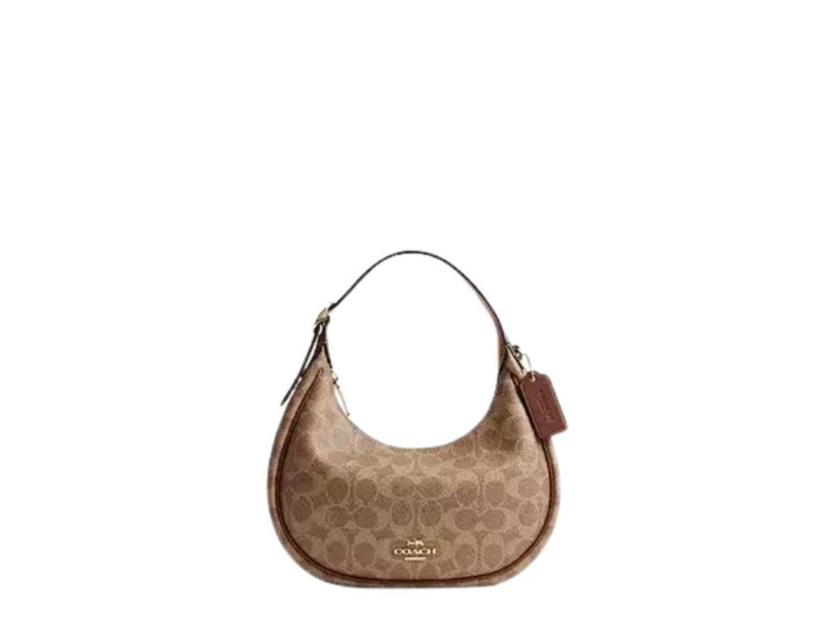Coach Coach Emily Shoulder Bag In Signature Canvas Tan Brown