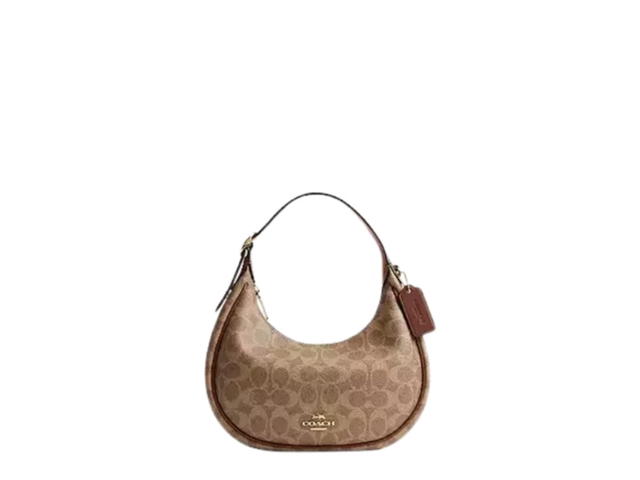 Coach Coach Emily Shoulder Bag In Signature Canvas Tan Brown - view 1