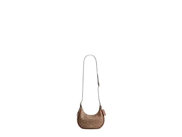 Coach Coach Emily Shoulder Bag In Signature Canvas Tan Brown - view 2