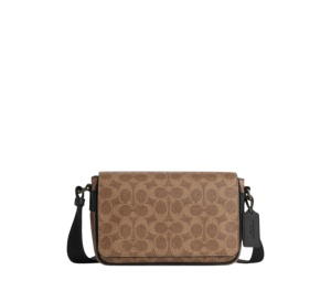 Buy Coach Jack Small Flap Crossbody Bag In Signature Canvas Tan Black at Sasom – Authentic and Ready to Ship