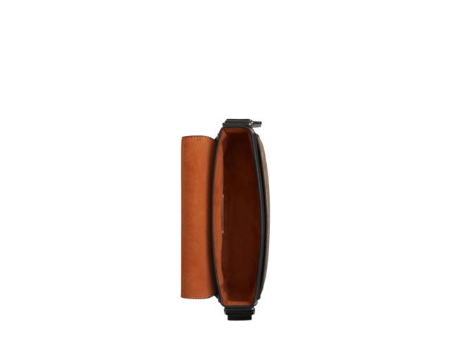 Coach Coach Jack Small Flap Crossbody Bag In Signature Canvas Tan Black - view 3