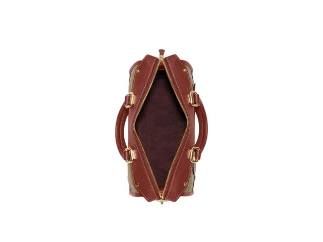 Coach Coach Millie Satchel In Colorblock Signature Canvas Gold Khaki Terracotta - view 3