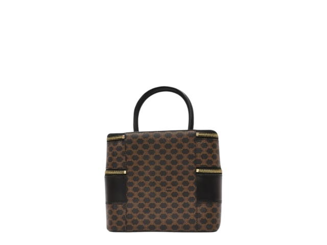 Celine Celine Macadam Vanity Bag Black Brown - view 2