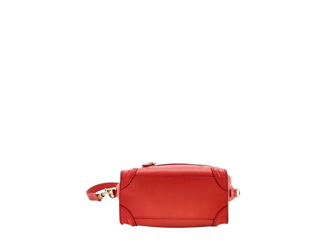 Celine Celine Luggage Bag Smooth Leather Nano crossbody bag Red - view 4