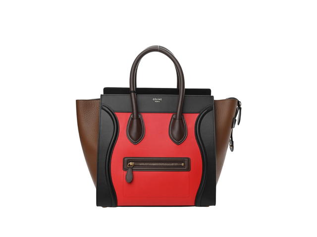 Celine Celine Mini Luggage Tri-Color Bright Red - view 1