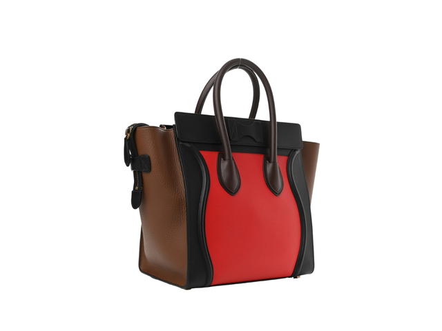 Celine Celine Mini Luggage Tri-Color Bright Red - view 2