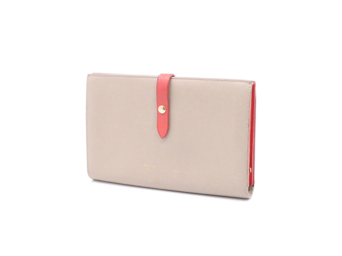 Celine Celine Long Wallet Tan Red
