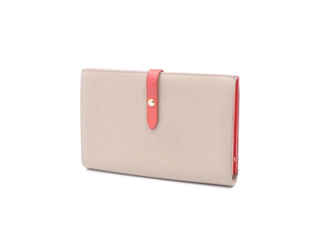 Celine Celine Long Wallet Tan Red - view 1