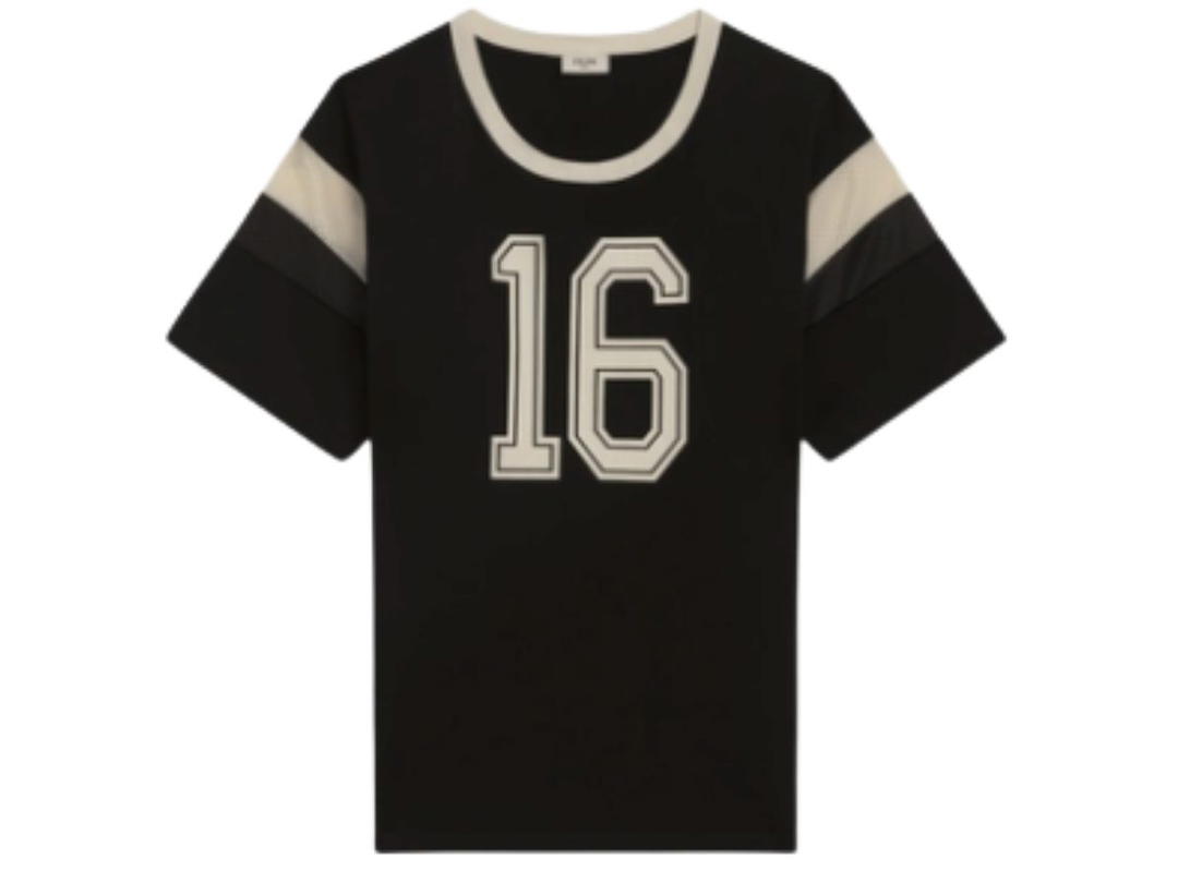 Celine Celine × Hedi Slimane 16 Loose Tshirt In Black Cotton